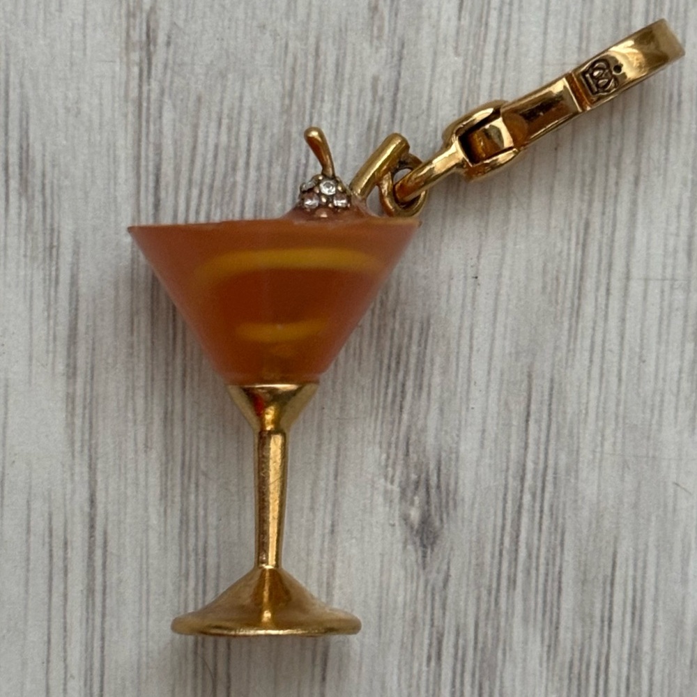 Vintage Juicy Couture  Gold Martini Charm ~Shows light signs of preloved